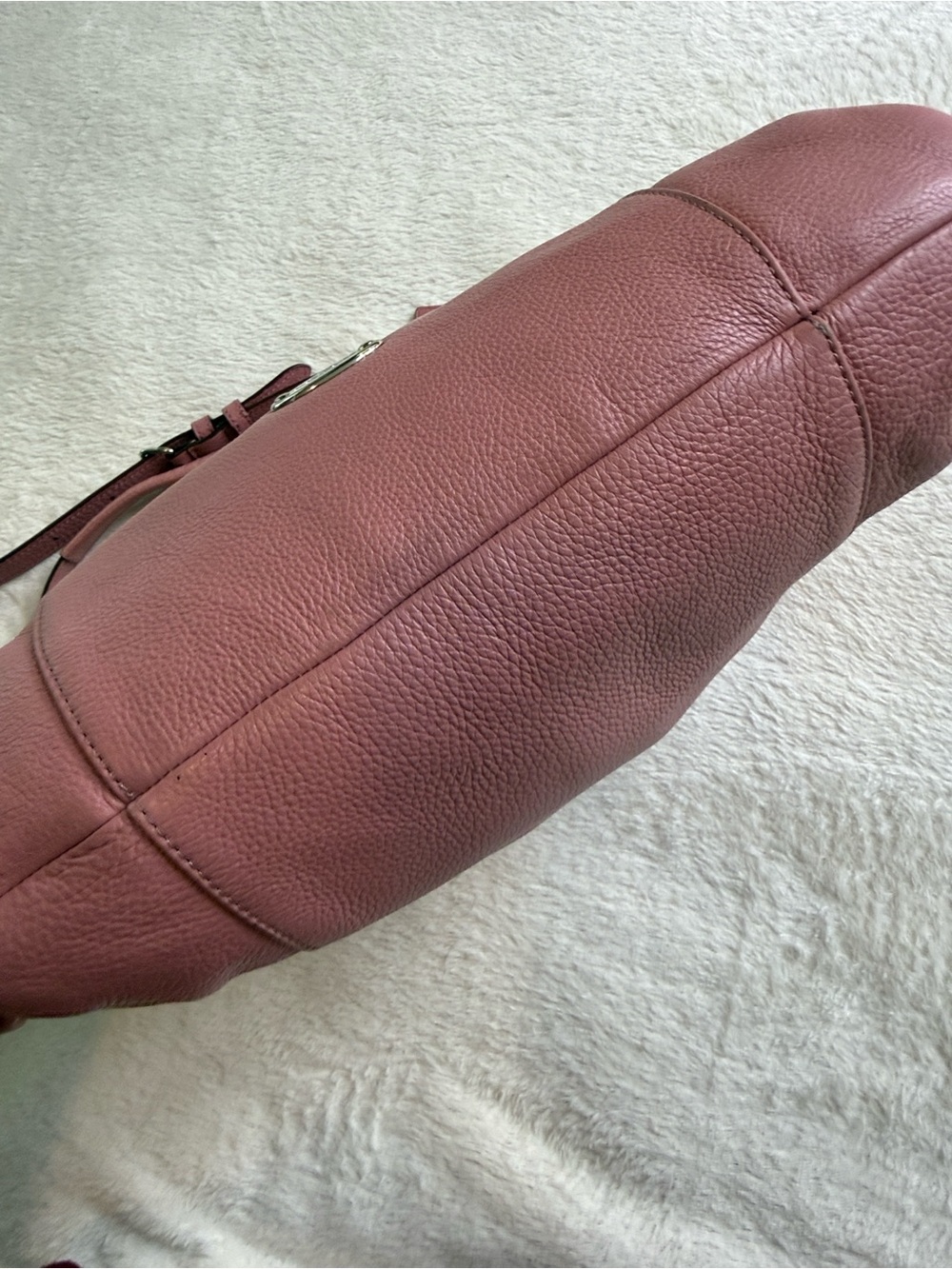Coach Isabelle Shadow Rose Mauve Pink Pebbled Leather Crossbody Handbag F34511 - Picture 11 of 16